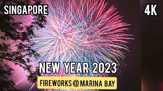 New Year Fireworks 2023  Marina Bay Singapore Fireworks 2023  Singapore New Year 2023 Fireworks [upl. by Ynnel]