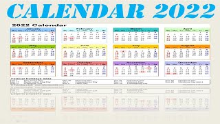 Calendar 2022 with HolidaysCalendar 2020 Indian Festival with Holidays 2022 Compedu Knowledge [upl. by Niak]