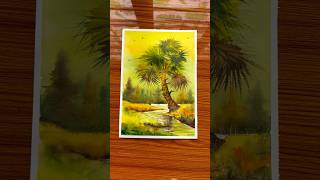 Watercolour painting shots youtube youtubeshorts ashortaday art watercolor [upl. by Aerdnod350]