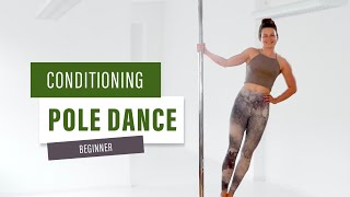 BEGINNER POLE CONDITIONING WORKOUT 15 minutes [upl. by Sekoorb]