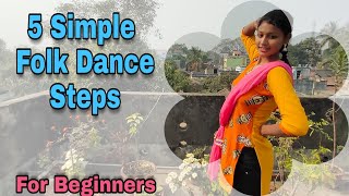 5 Folk Dance Steps For Beginners  Learn Dance For Beginners  Indian Folk Dance Steps Tutorial [upl. by Olfe230]