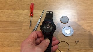 Casio GShock how to replace the watch battery [upl. by Arette]