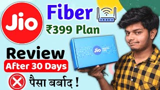 Jio Fiber 399 Plan Review After 30 Days Honest Talk  Speed Landline Connection [upl. by Nylad649]