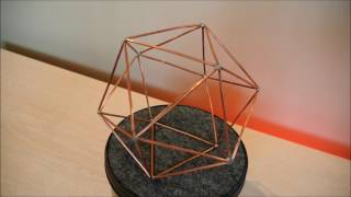 Icosahedron wireframe actual model rotating [upl. by Ivens]