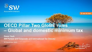 OECD Pillar Two GloBE rules – Global and domestic minimum tax seminar 30 November 2023 [upl. by Malsi594]