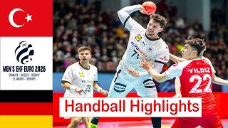 Turkey Vs Germany Handball Highlights EHF EURO 2026 Qualifiers [upl. by Akined]