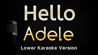 Hello  Adele Karaoke Songs With Lyrics  Lower Key [upl. by Sherill]