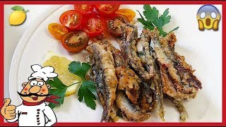 💥 BOQUERONES FRITOS ALIÑADOS con LIMON AJO y PEREJIL 🍺 [upl. by Nydroj]