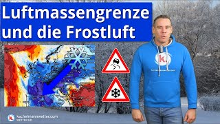 Wintereinbruch mit Luftmassengrenze und knackiger Frostluft [upl. by Nidroj]