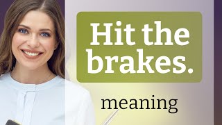 Understanding quotHit the Brakesquot An English Phrase Explained [upl. by Leaper74]