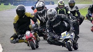 GIANTS racing motorcycles in AMAZING RACE Cool FAB Minibike Champs 2018 Rd 8 Tattershall [upl. by Paige]