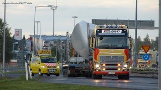 Heavy haulage Transports 3x Volvo FH16 60M Transports blades for wind turbines [upl. by Subocaj30]