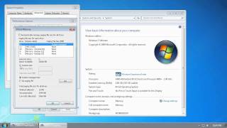 Windows 7  Adjust the Vitual Memory Pagefile Setting  Increase Performance [upl. by Amilas]