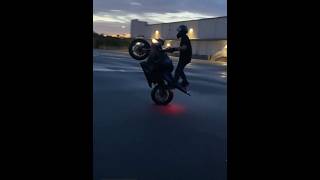 Slow circle wheelies on Kawasaki zx6r bikelife wheelie stunt motorcycle shortsviral fyp reels [upl. by Nairret]