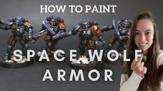 How to Paint Space Wolf Armor [upl. by Tolliver]