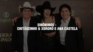 SINÔNIMOS  CHITÃOZINHO amp XORORÓ ANA CASTELA LETRA ABERTURA NOVELA TERRA E PAIXÃO [upl. by Harden]