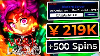 WEAK LEGACY 2 CODES ROBLOX NEW [upl. by Emilie]