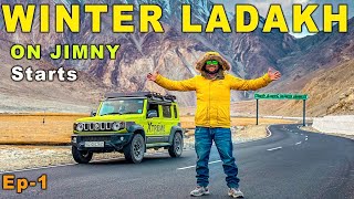 XTREME WINTER LADAKH 2023 on JIMNY STARTS  Ep1 [upl. by Wittie]