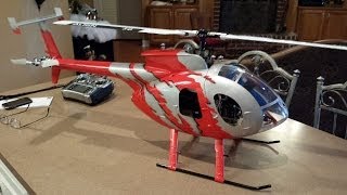 RC Aerodyne MD 500 on Align Trex 500 maiden test flight [upl. by Assyle304]