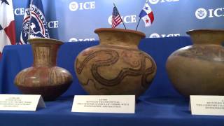 ICE and CBP return preColumbian artifacts to Panama [upl. by Lagiba]