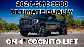 2024 GMC Sierra Denali Ultimate 3500 Dually on 4quot CognitoMotorsports Lift Kit [upl. by Nilcaj]