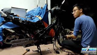 Project Restore  Yamaha 125zr  Hitam Oren [upl. by Eciralc]