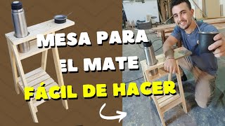 Mesa para el mate de maderaSUPER FACIL DE HACER [upl. by Latihs]