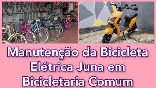 Primeira Manutenção da Bicicleta Elétrica Juna Concluída Com Sucesso  Meu Acid3nt3 Com a Juna 🛵🧡 [upl. by Arodaeht]