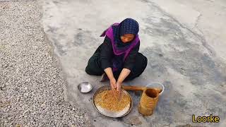 The cooking of a village village woman that you have never seen before life iran nomads [upl. by Newfeld]