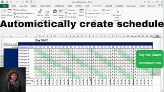 Automatically create shift schedule in Excel [upl. by Aikimat]