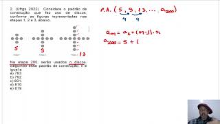 UFRGS 2022  Considere o padrão de construção que fez uso de discos conforme as figuras representad [upl. by Nordek]