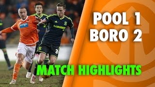 Blackpool 12 Middlesbrough  Sky Bet Championship Season 201415 [upl. by Sib]