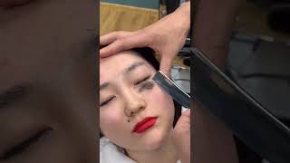 ASMR Rare Razor ShaveShave off the vellus hair and cuticles on a female customers face [upl. by Eglanteen478]