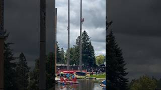 First Qualifying Speed Climb of the 2023 Lumberjack World Championships [upl. by Gwenore408]