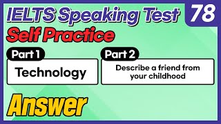 IELTS Speaking Test questions 78  Sample Answer [upl. by Goff]