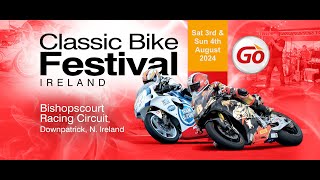 Classic Bike Festival 24 Flyover  Bishops Court Racing Circuit  Downpatrick [upl. by Ligriv]