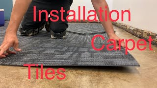 Carpet tile installation [upl. by Vaas]