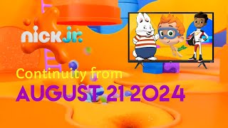 Nickelodeon Canada Nick Jr block Continuity amp Adverts August 21 2024 [upl. by Haroppiz]