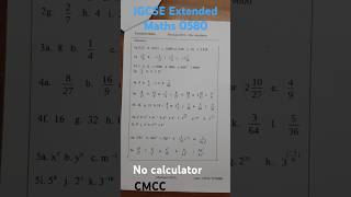 NC1IGCSE extended maths 0580 paper 2 revision No calculator IGCSE 0580 extended maths shorts [upl. by Ehrsam693]