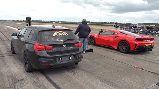 750HP BMW M140i XDrive vs Ferrari 488 Pista [upl. by Inigo]