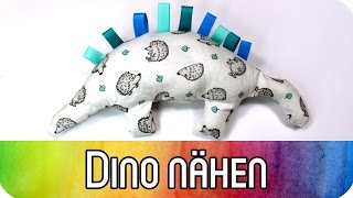 Kuscheltier Dinosaurier nähen als Spielzeug für Babys  Nähen für Anfänger  kreativbunt [upl. by Aineles]