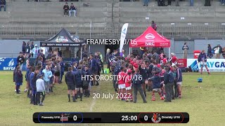 Framesby vs HTS Drostdy  U16  30Jul22 [upl. by Ekud715]