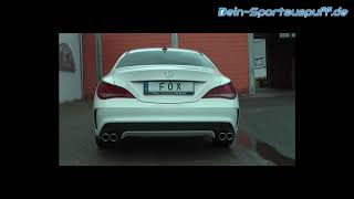 FOX Sportauspuff Mercedes CLA 250 20l 155KW  211PS by DeinSportauspuffde [upl. by Ocirnor595]