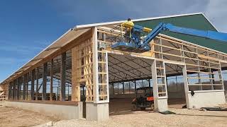 Steel Cladding on Our WeCover Dairy Barn April 1012 2024 [upl. by Yniar]