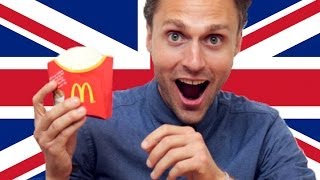 Americans Try British McDonalds [upl. by Aihsyn621]