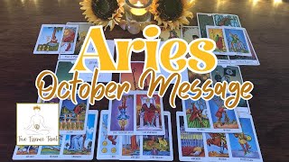 Aries♈ October 2024 Whats in the cards for you Aries tarot reading today [upl. by Annwahs]