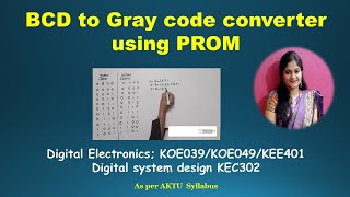 BCD to Gray code converter using PROM  Implement BCD to Gray code converter using PROM [upl. by Geanine]