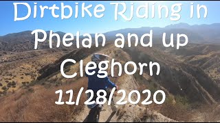 Dirtbike Riding around Phelan CA and up Cleghorn Trail [upl. by Gintz]