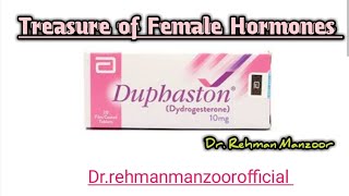 Treasure of Female Hormones  DrRehman Manzoor [upl. by Spieler306]