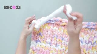 HAND KNIT A CHUNKY BLANKET FOR BEGINNER [upl. by Noemys740]